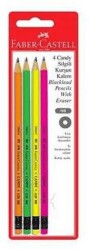 Faber-Castell Candy Silgili Kurşun Kalem 4Lü Blister - Faber-Castell
