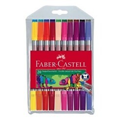 Faber-Castell Çift Taraflı Keçeli Kalem 20 Renk - Faber-Castell
