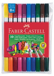 Faber-Castell Çift Uçlu Keçeli Kalem 10 Renk - Faber-Castell