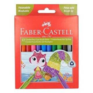 Faber-Castell Comfort Fırça Uçlu Keçeli Kalem 12 Renk - 1