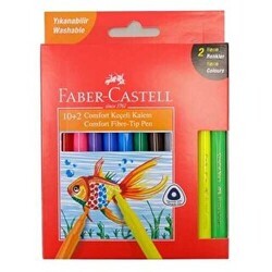 Faber-Castell Comfort Keçeli Kalem 10+2 Neon - Faber-Castell