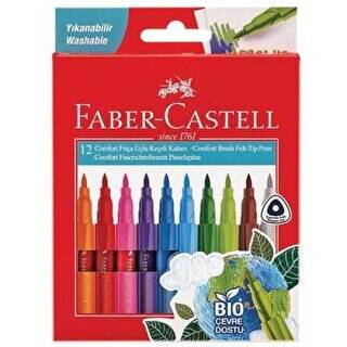 Faber-Castell Comfort Keçeli Kalem BIO Plastik Gövdeli Fırça Uçlu 12li - 1