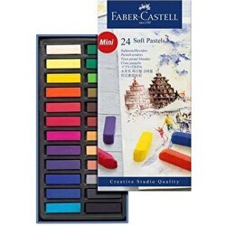 Faber-Castell Creative Studio Mini Toz Pastel Boya 24 Renk Yarım Boy - Faber-Castell