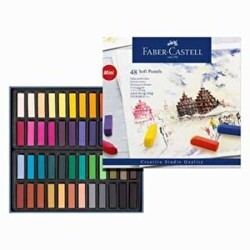 Faber-Castell Creative Studio Mini Toz Pastel Boya Soft 48 Renk Yarım Boy - Faber-Castell