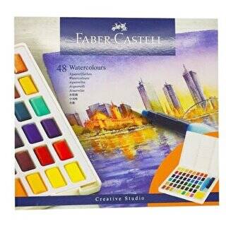 Faber-Castell Creative Studio Tablet Sulu Boya 48 Renk - 1