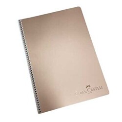 Faber-Castell Defter Plastik Kapak Metalik 120 Yaprak Kareli - Faber-Castell