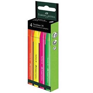 Faber-Castell Fosforlu Kalem 38 Neon 4Lü 2022 - 1