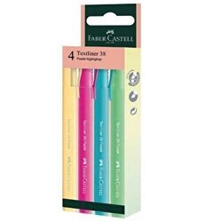 Faber-Castell Fosforlu Kalem 38 Pastel 4Lü 2022 - Faber-Castell