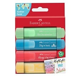 Faber-Castell Fosforlu Kalem 46 Pastel 4 Renk - Faber-Castell