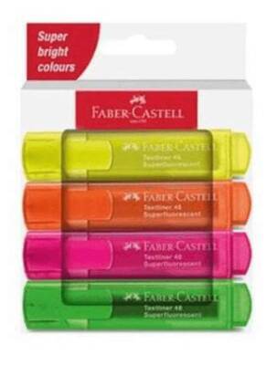 Faber-Castell Fosforlu Kalem 46 Şeffaf 4Lü - 1