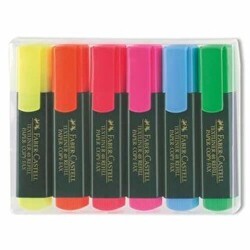 Faber-Castell Fosforlu Kalem 6Lı Poşet - Faber-Castell