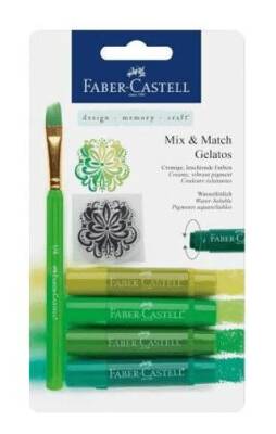 Faber-Castell Gelato Mum Boya Yeşil Tonları 4 Renk - 1