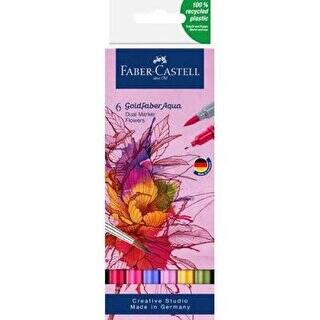 Faber Castell Goldfaber Aqua Çift Uç Markör 6Lı Flower - 1