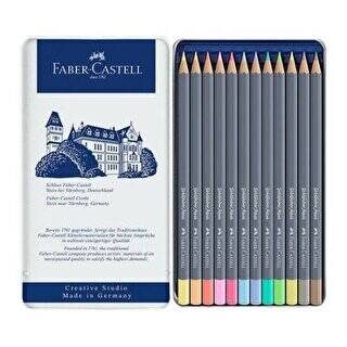 Faber-Castell GoldFaber-Aqua Sulu Boya Kalemi Pastel Metal Kutu 12 Renk - 1