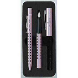 Faber-Castell Grip Edition Glam Dolma Kalem ve Tükenmez Kalem Set 0.7 İnci - 1