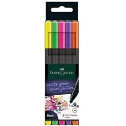 Faber-Castell Grip Finepen 2022 Neon 5Li - Faber-Castell