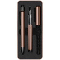 Faber-Castell Hexo Dolma ve Tükenmez Kalem Set BronzFaber-Castell Hexo Dolma ve Tükenmez Kalem Set Bronz - Faber-Castell
