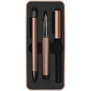 Faber-Castell Hexo Dolma ve Tükenmez Kalem Set BronzFaber-Castell Hexo Dolma ve Tükenmez Kalem Set Bronz - 1