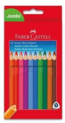 Faber-Castell Jumbo Kuru Boya Kalemi 12 Renk - 1