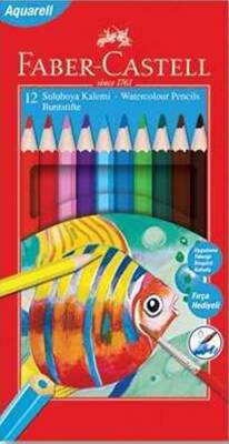 Faber-Castell Karton Kutu Aquarel Boya Kalemi 12 Renk - 1