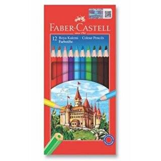 Faber-Castell Karton Kutu Boya Kalemi 12 Renk Tam Boy - 1