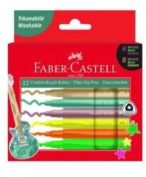 Faber-Castell Keçeli Kalem Comfort Metalik + Neon 12 Renk - Faber-Castell