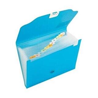 Faber-Castell Körüklü Dosya Neon Renkler Mavi - 1