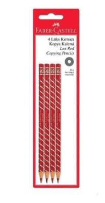 Faber-Castell Lüks Kırmızı Kopya Kalemi 4Lü Blister - 1