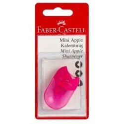 Faber Castell Mini Apple Kalemtraş Neon Blister - Faber-Castell