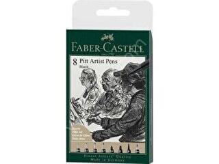 Faber-Castell Pitt Artist Pen 8Li Siyah ve Gri Tonları 2022 - 1
