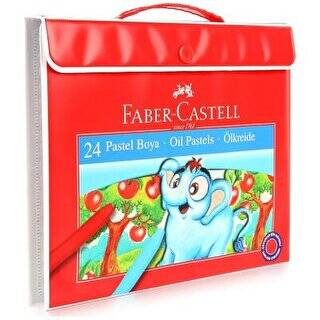 Faber-Castell Plastik Çantalı Tutuculu Pastel Boya 24 Renk - 1