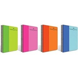 Faber-Castell Pp Kapak Bicolor Sprlli Defter 80 Yaprak Çizgili Asorti - Faber-Castell