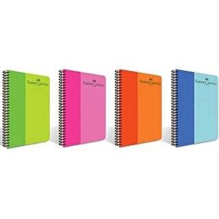 Faber-Castell Pp Kapak Bicolor Sprlli Defter 80 Yaprak Çizgili Asorti - 1