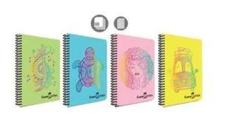 Faber Castell PP Kapak Faces Spralli Defter 80Yp Kareli - 1