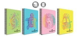 Faber Castell PP Kapak Faces Spralli Defter A4 80Yp Çizgili - 1