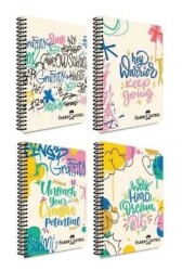 Faber Castell PP Kapak Grafiti Sprali Defter 80Yp Kareli - Faber-Castell