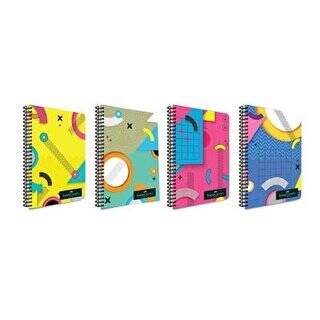 Faber-Castell Pp Kapak Pattern 80 Yaprak Kareli Defter Asorti - 1