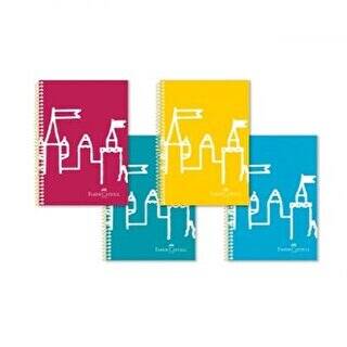 Faber-Castell Pp Kapak Şato 100 Yaprak Çizgili Defter Asorti - 1