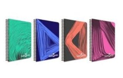 Faber Castell PP Kapak Waves Sprali Defter A4 80Yp Kareli - Faber-Castell