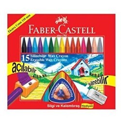 Faber-Castell Silinebilir Mum Boya 15 Renk - Faber-Castell
