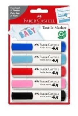 Faber-Castell Tekstil Markörü Pastel 5 Renk - 1