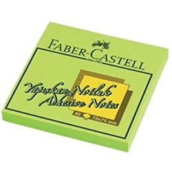 Faber-Castell Yapışkan Notluk 75 X 75Mm Fosforlu Yeşil - Faber-Castell