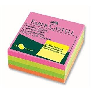 Faber-Castell Yapışkan Notluk 75X75 Karışık Fosforlu Renkli - 1