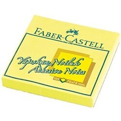 Faber-Castell Yapışkan Notluk 75X75Mm Sarı - Faber-Castell