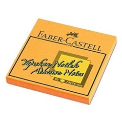 Faber-Castell Yapışkan Notluk Neon Turuncu 80 Yaprak 75X75 Mm - Faber-Castell