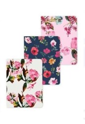 Fabooks A5 Pembe Çiçekli 3`Lü Defter Seti - Fabooks