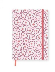Fabooks Pembe Çiçekli Spiralli Süresiz Ajanda - Fabooks