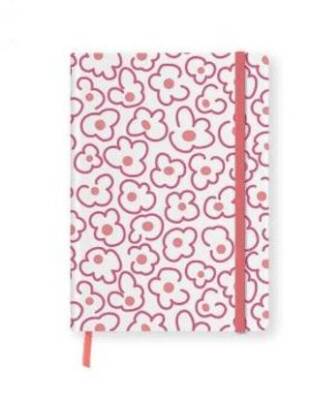 Fabooks Pembe Çiçekli Spiralli Süresiz Ajanda - 1