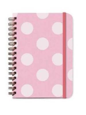 Fabooks Pembe Puantiye Spiralli Süresiz Ajanda - 1