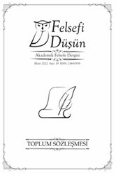 Felsefi Düşün Akademik Felsefe Dergisi Sayı: 19 - Toplum Sözleşmesi - Pinhan Yayıncılık